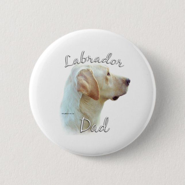 Labrador Retriever (yellow) Dad 2 Pinback Button (Front)
