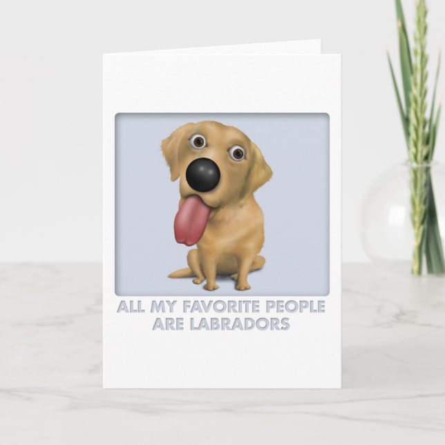 Labrador Retriever (Yellow) Favorite Card (Front)