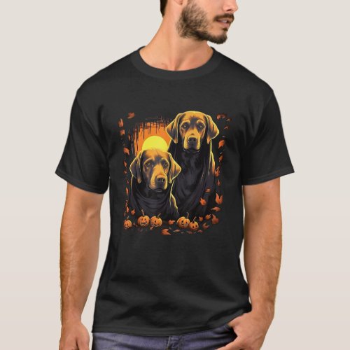 Labrador Retriever Yellow Lab Pumpkin Halloween Co T_Shirt