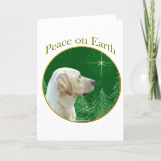 Labrador Retriever (yellow) Peace Holiday Card