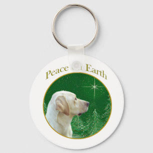 Labrador Retriever (yellow) Peace Keychain
