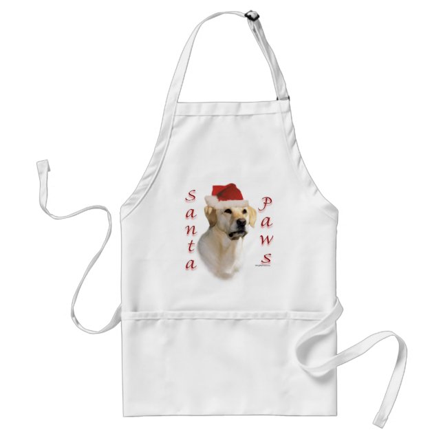 Labrador Retriever (yellow) Santa Paws Adult Apron (Front)