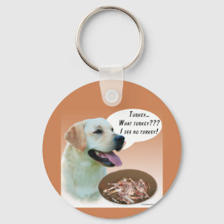 Labrador Retriever (yellow) Turkey Keychain