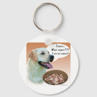 Labrador Retriever (yellow) Turkey Keychain