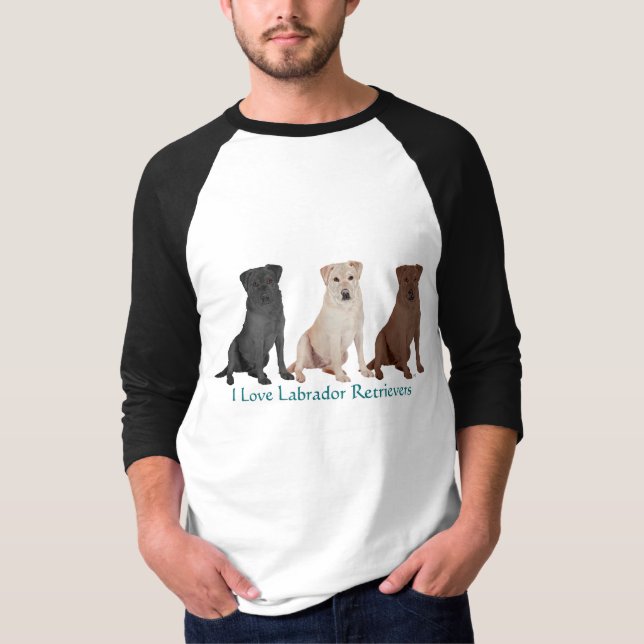 Labrador Retrievers - 3 Colors to Love T-Shirt (Front)
