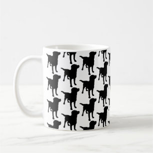 Labrador Retrievers Black Dog Pattern Coffee Mug