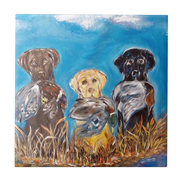 LABRADOR RETRIEVERS CERAMIC TILE (Front)