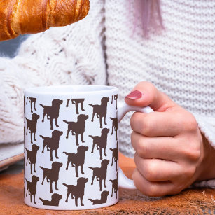 Labrador Retrievers Chocolate Dog Pattern Coffee Mug