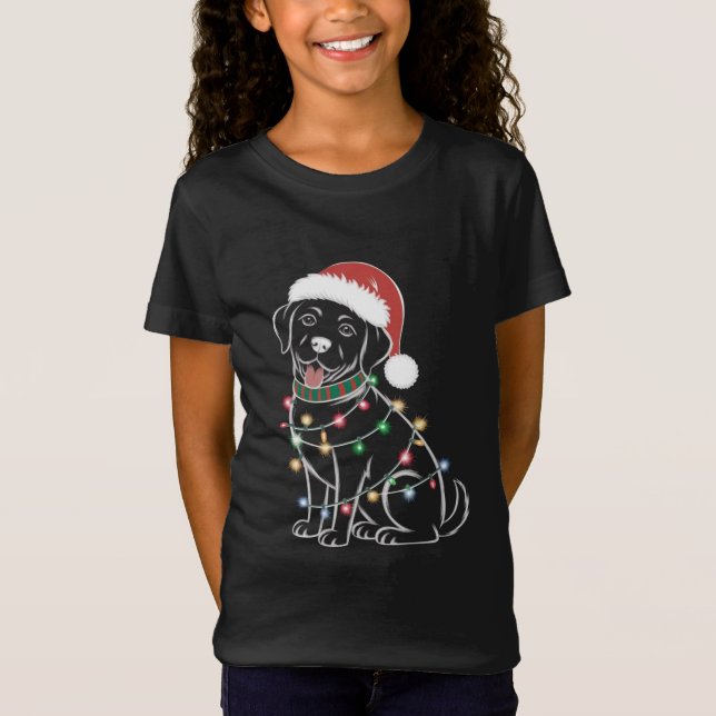 Labrador Retrievers Christmas  T-Shirt (Front)