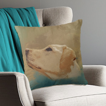 Labrador Retrievers: Dog Pet Lovers Yellow Lab Throw Pillow by FavoriteDogBreeds at Zazzle