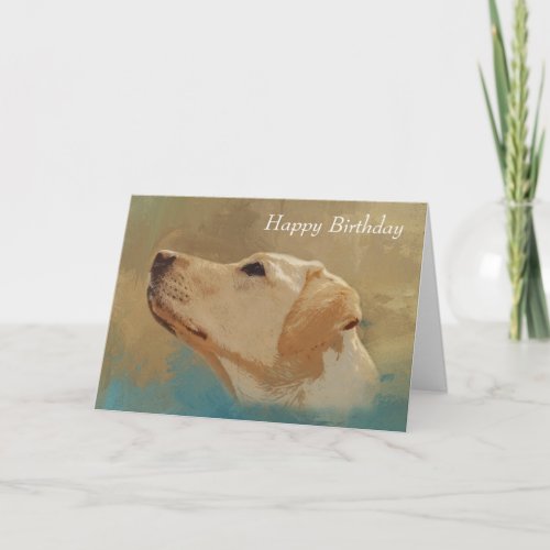 Labrador Retrievers Happy Birthday Yellow Lab Pet Card