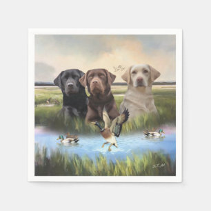 Labrador Retrievers, (Hunting dogs) Napkins