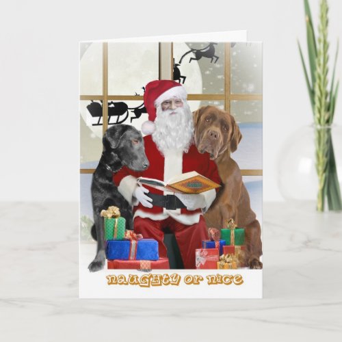 Labrador Retrievers Naughty Or Nice Cards