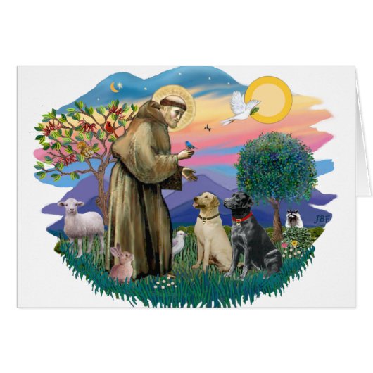 Labrador Retrievers (two) Cards (Front Horizontal)