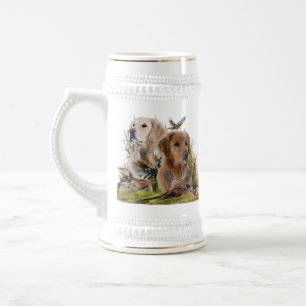 Labrador Retrievers with Pheasant ,Art Beer Stein