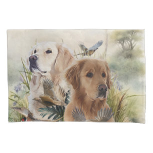 Labrador Retrievers with Pheasant ,Art  Pillow Case