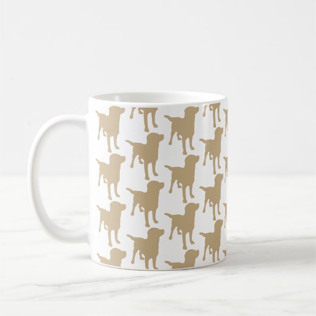Labrador Retrievers Yellow Dog Pattern Coffee Mug (Left)