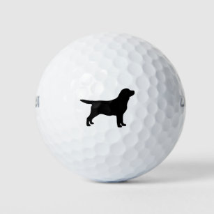 Labrador Silhouette - Cute Dog - Black Lab Golf Balls