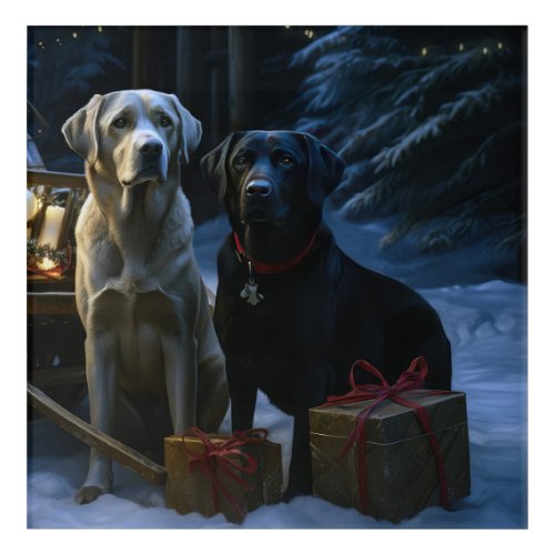Labrador Snowy Sleigh Christmas Decor 