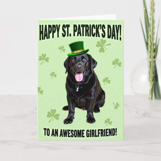 Labrador St Patricks Day Card (Front)