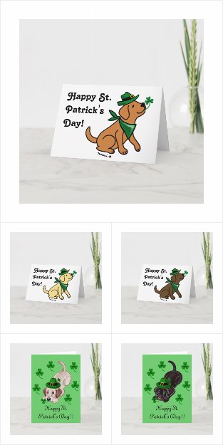 Labrador St. Patrick's Day Cards