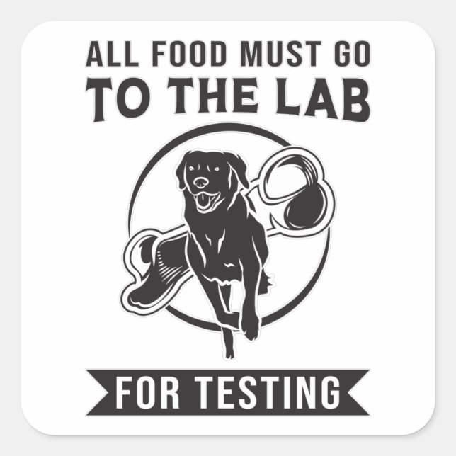 Labrador The Lab For Testing Retriever Dog Funny Square Sticker (Front)