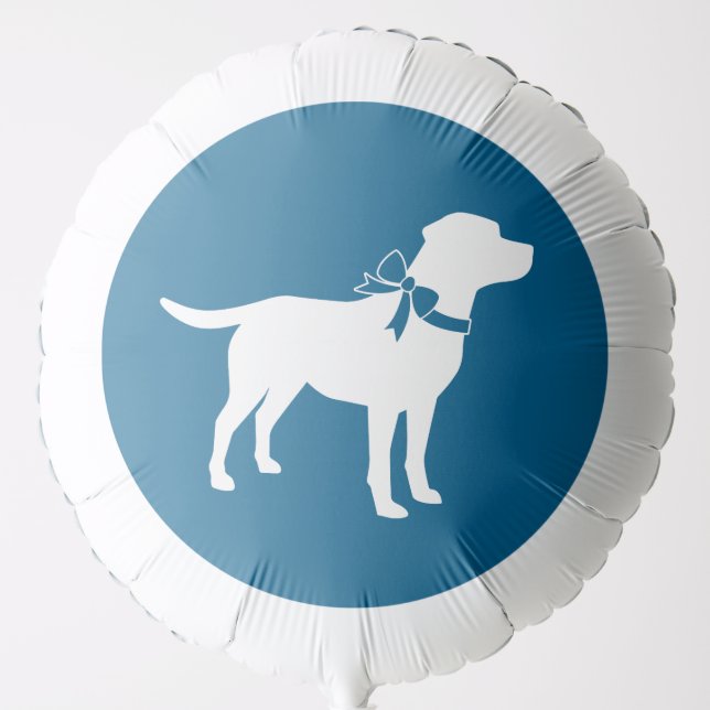 Labrador Theme - Dog Baby Shower Blue Lab Balloon (Front)