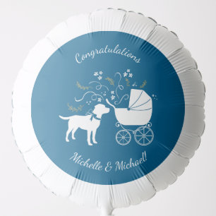 Labrador Theme - Dog Baby Shower Blue Lab Balloon