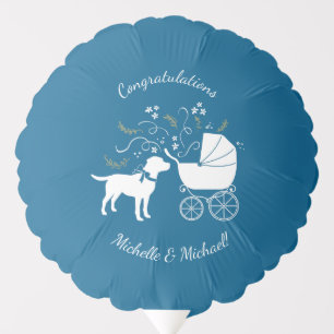 Labrador Theme - Dog Baby Shower Blue Lab Balloon