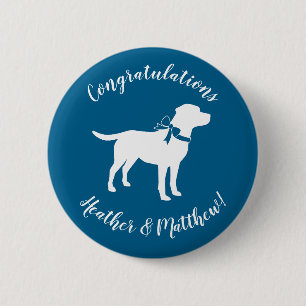 Labrador Theme - Dog Baby Shower Blue Lab Button