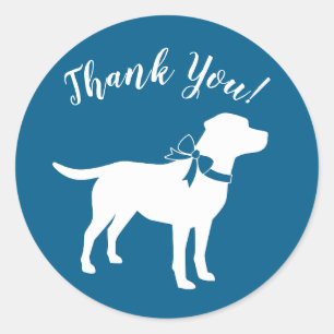 Labrador Theme - Dog Baby Shower Blue Lab Classic Round Sticker