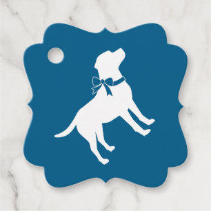 Labrador Theme - Dog Baby Shower Blue Lab Favor Tags