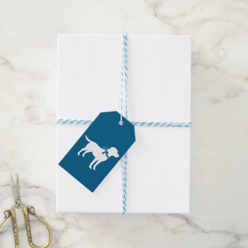 Labrador Theme _ Dog Baby Shower Blue Lab Gift Tags