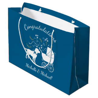 Labrador Theme - Dog Baby Shower Blue Lab Large Gift Bag