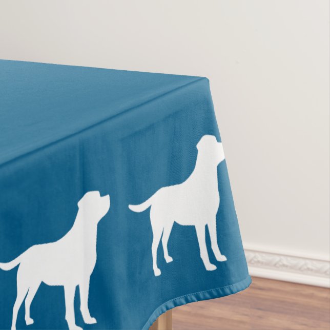 Labrador Theme - Dog Baby Shower Blue Lab Tablecloth (In Situ)