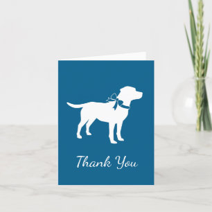 Labrador Theme - Dog Baby Shower Blue Lab Thank You Card