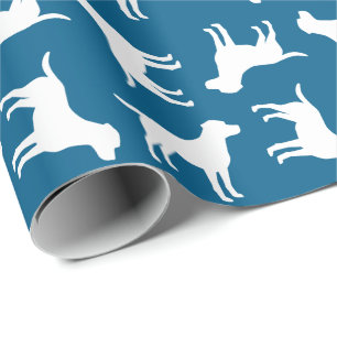 Labrador Theme - Dog Baby Shower Blue Lab Wrapping Paper
