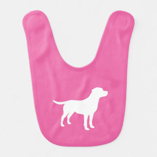 Labrador Theme Dog Baby Shower Pink Lab Baby Bib