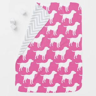 Labrador Theme Dog Baby Shower Pink Lab Baby Blanket
