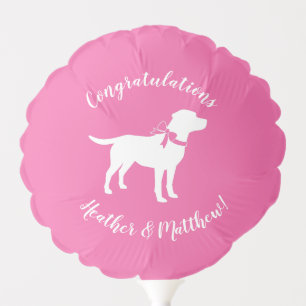 Labrador Theme Dog Baby Shower Pink Lab Balloon