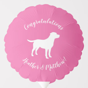 Labrador Theme Dog Baby Shower Pink Lab Balloon