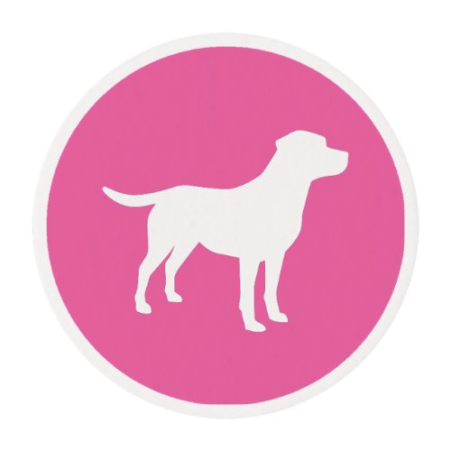 Labrador Theme Dog Baby Shower Pink Lab Edible Frosting Rounds