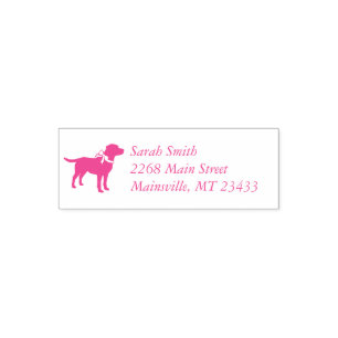 Labrador Theme Dog Baby Shower Pink Lab Self-inking Stamp