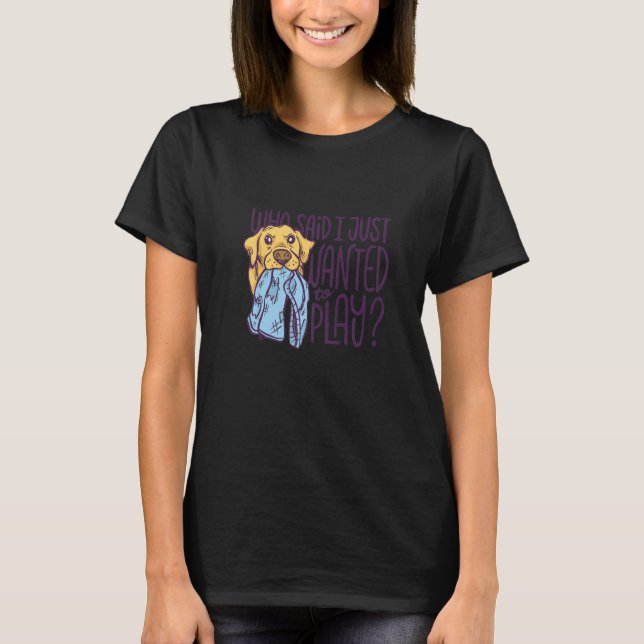 Labrador Trousers Mouth Parody Dog  Golden Retriev T-Shirt (Front)