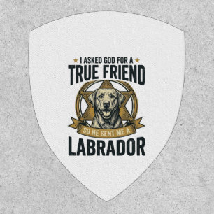 Labrador True Friend Vintage Dog Lover Design_1 Patch