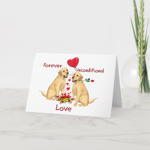 Labrador Valentine Holiday Card