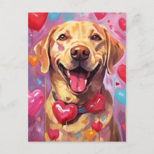 Labrador Valentines day Postcard
