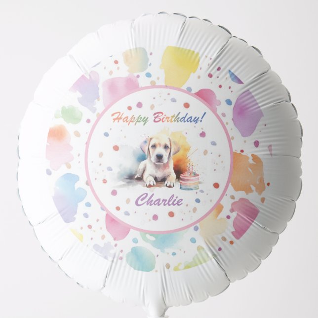 Labrador Watercolor Balloon (Front)