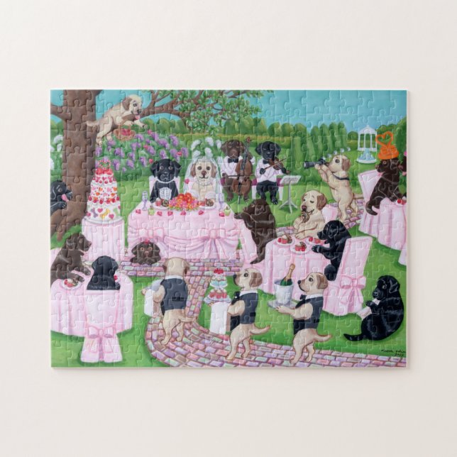Labrador Wedding Painting Jigsaw Puzzle (Horizontal)