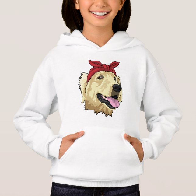 Labrador with Bandana Hoodie (Front)